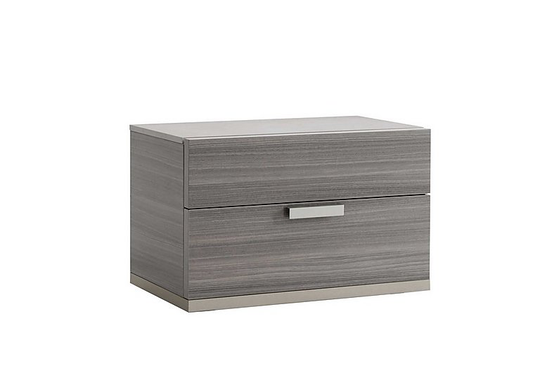 ALF - Movado 2 Drawer Wide Bedside Cabinet - Grey