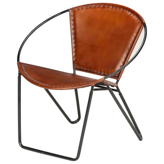 Chair Brown Real Leather