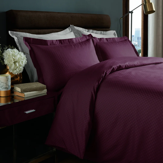 Adria 100% Cotton 350 TC Reversible Duvet Cover Set