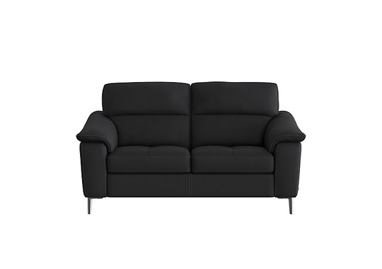 Nicoletti - Maldini 2 Seater Leather Sofa - Black