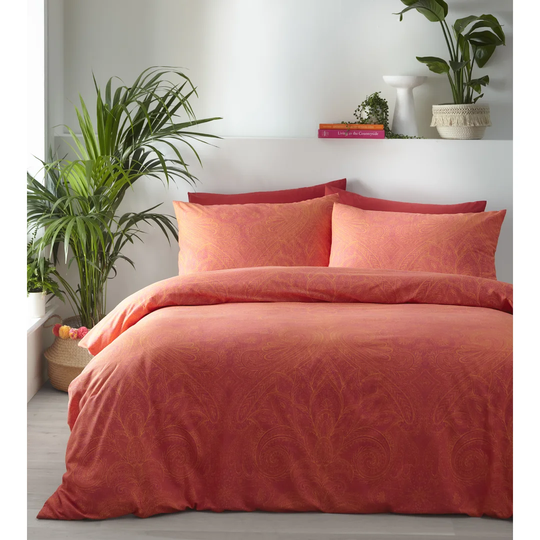 Despain Orange 134 TC Reversible Duvet Cover Set