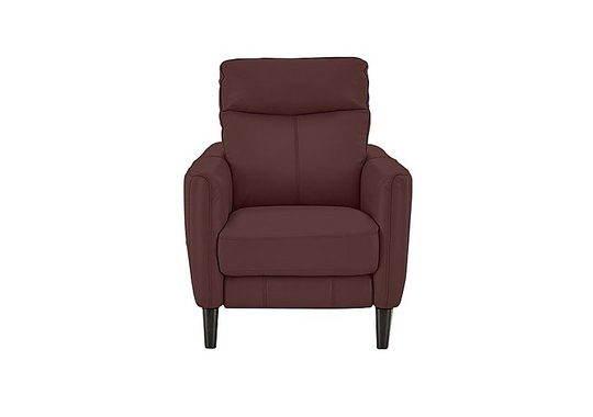 Compact Collection Petit Leather Power Recliner Armchair - Red- World of Leather