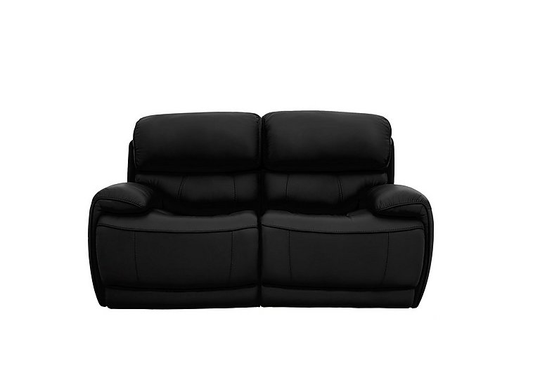 Relax Station Rocco 2 Seater Leather Power Rocker Sofa with Power Headrests - Black- World of Leather