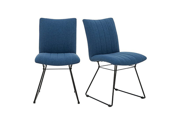 Ace Pair of Dining Chairs - Blue
