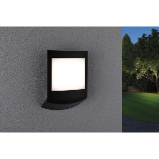 LED outdoor wall light Padea twilight sensor IP44 198X71mm 3000K 8.5W 550Lm 230V anthracite plastic
