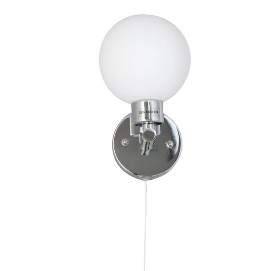Daisy- 1 - Light Silver/White Wall Light