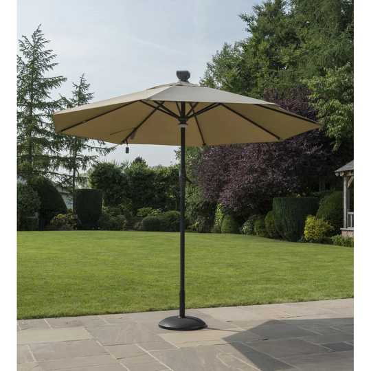 Menton 3m Traditional Parasol with Lights