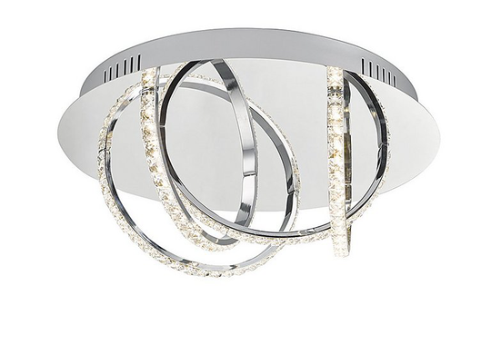 Elara 4 Light Flush Ceiling Light - Silver