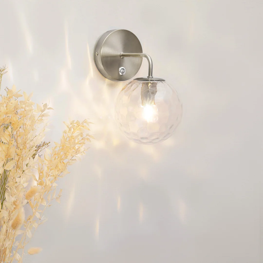 Ledford 1 - Light Dimmable Silver Armed Sconce