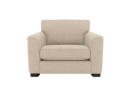 Elora Large Fabric Armchair - Cream