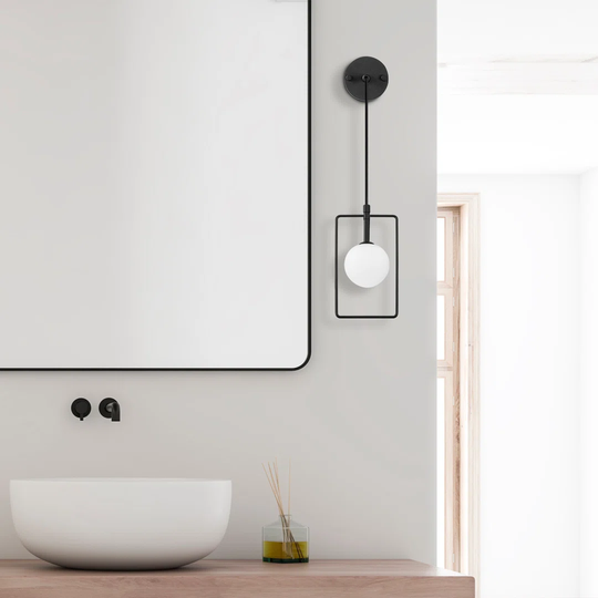 Ashaunte 1 - Light Dimmable Black Armed Sconce