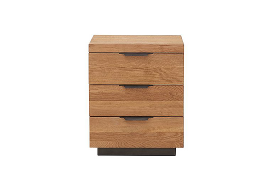 Earth 3 Drawer Bedside Table - Brown