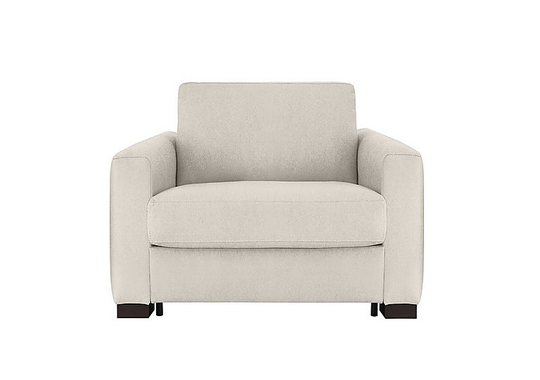 Nicoletti - Alcova Fabric Chair Sofa Bed with Box Arms - Beige