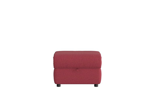 Moreno Fabric Storage Footstool - Red