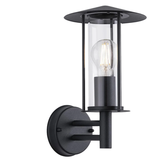 Needham - Black Lantern Style Outdoor Wall Light