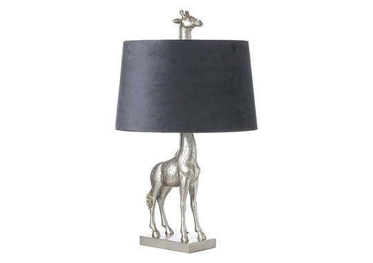 Giraffe Silver Table Lamp