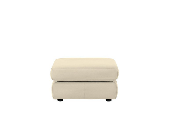 G Plan - Avon Leather Footstool - Cream