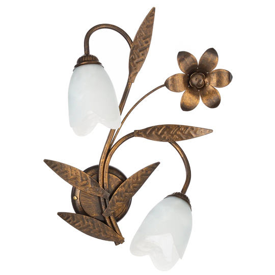 Kessler 2 - Light Brown Candle Wall Light