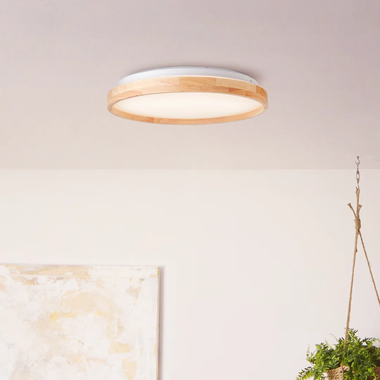 LED ceiling light 39cm wood light/white
