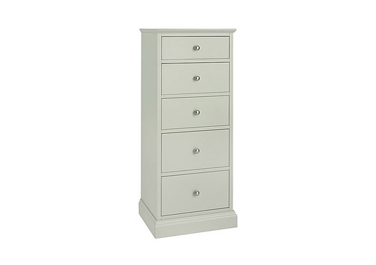 Faye Tall 5 Drawer Chest - Grey
