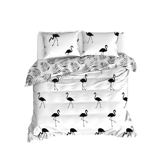 Estabrook White/Black 120 TC Duvet Cover Set