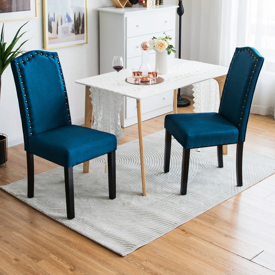 2Pcs Dining Chairs Modern Kitchen Armless Side Chair