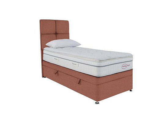 Sleepeezee - Memory Touch 2800 Side-lift Ottoman Divan Set - Single - Orange