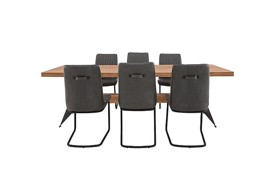 Bodahl - Thanos Dining Table and 6 Grey Chairs Dining Set - 220-cm