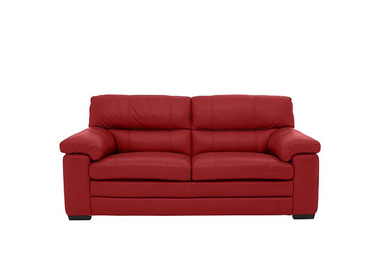 Cozee 2 Seater Pure Premium Leather Sofa - Red- World of Leather
