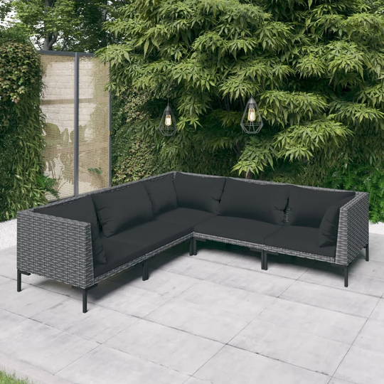 Leard 210Cm Wide Outdoor Garden Corner Sofa with Cushions
