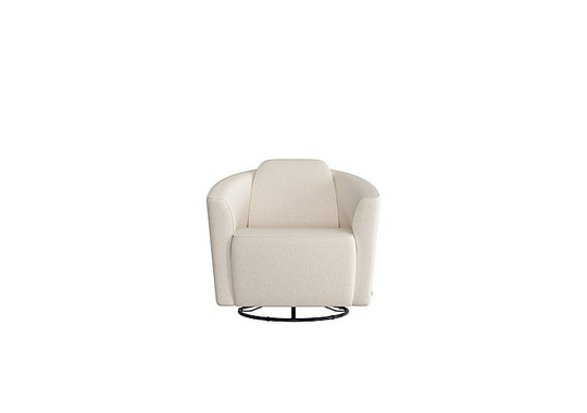 Nicoletti - Ketty Fabric Swivel Chair - Beige