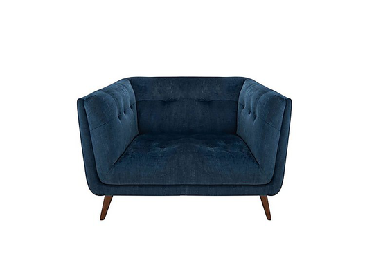 Rene Fabric Armchair - Blue