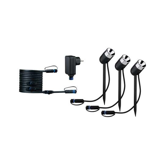 Outdoor Plug & Shine Anthrazit 230V Plug-in Integrated LED Spot Light