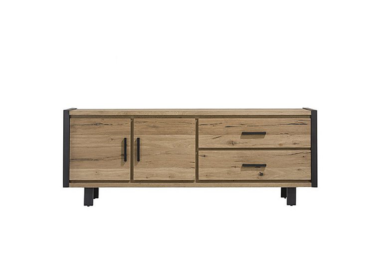 Habufa - Detroit 2 Door 2 Drawer Large Sideboard - Brown