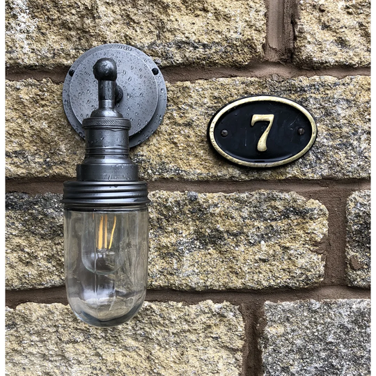 Brooklyn Pewter Ring Outdoor Flush Mount Light