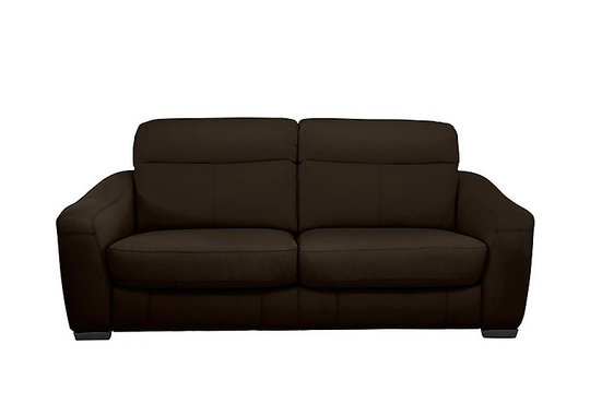 Cressida 3 Seater Leather Sofa Bed - Brown- World of Leather