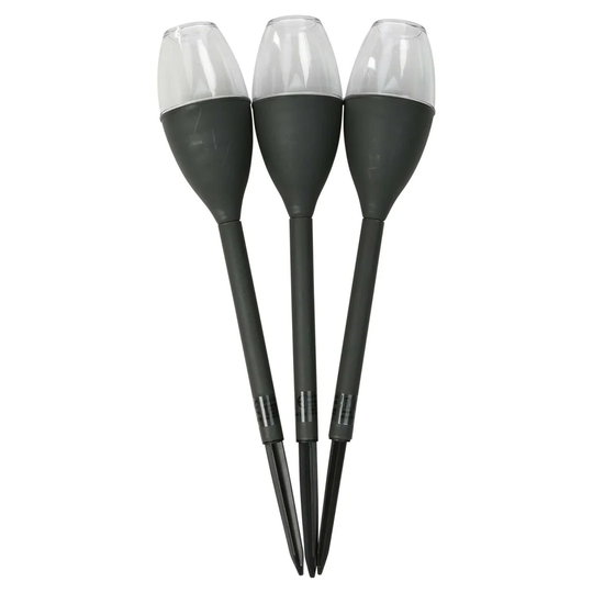Delphi Black Low Voltage Solar Powered Integrated LED Pathway Lights Pack