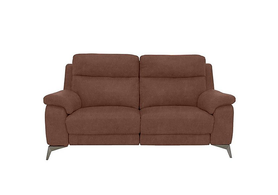 Missouri 2 Seater Fabric Power Recliner Sofa - Brown