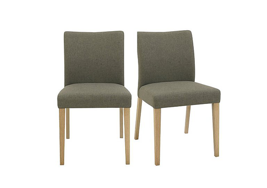 Duplex Pair of Upholstered Dining Chairs