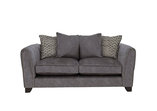 Ariana 2 Seater Fabric Pillow Back Sofa - Grey