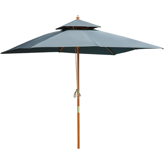 Nasiba 3m Square Traditional Parasol