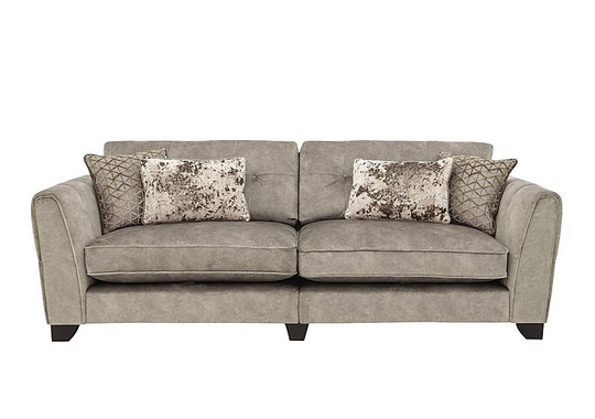 Ariana 4 Seater Fabric Classic Back Sofa - Beige