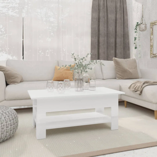 Ebern Designs Coffee Table White 102X55x42 Cm Chipboard