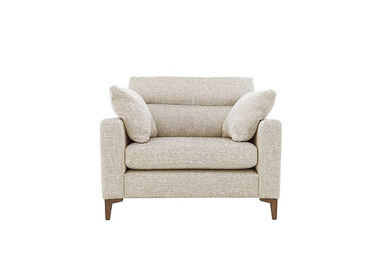 Uniqa Fabric Recliner Snuggle Chair - Beige