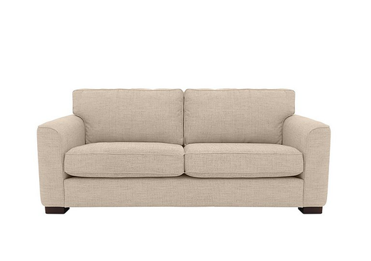 Elora 3 Seater Fabric Sofa - Cream