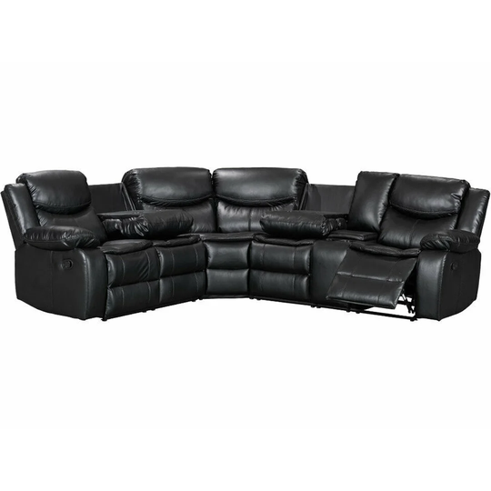 Eithyn Leather Reclining Corner Sofa