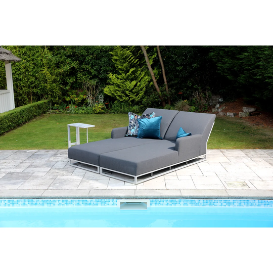 183" Long Double Sun Lounger with Table