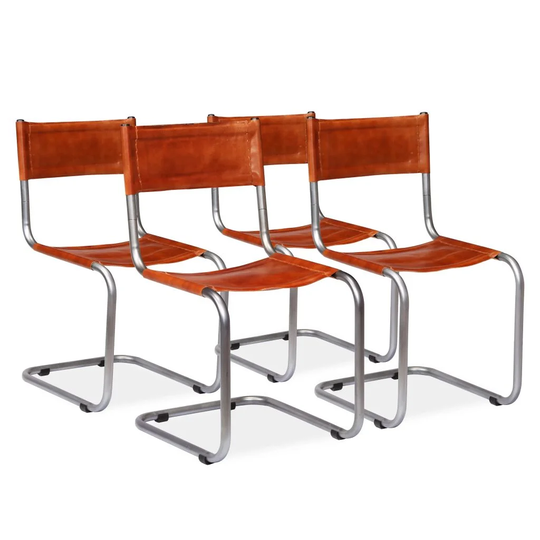 Dooey Genuine Leather Upholstered Dining Chair