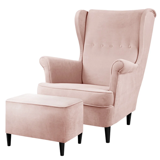 Nicastro Wingback Chair and Footstool