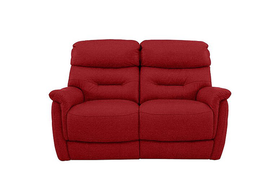 Chicago 2 Seater Fabric Battery Recliner Sofa - Red